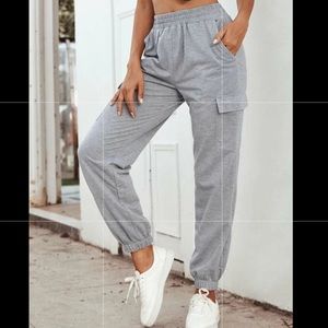 grey cargo joggers